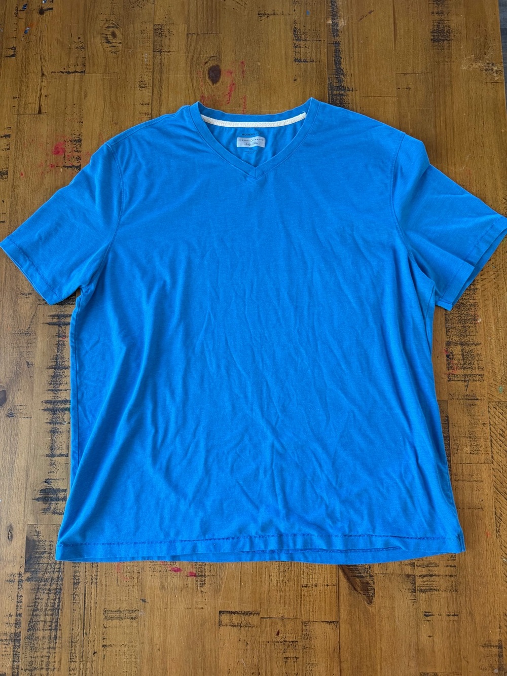 Joseph Abboud Men's V-Neck Tee in Bright Blue